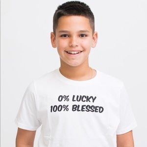 0% Lucky / 100% Blessed T- shirt ( Unisex Kids )